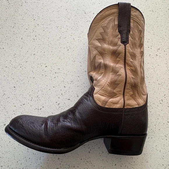 Tecovas The Weston-Chocolate Ostrich - Picture 7 of 10